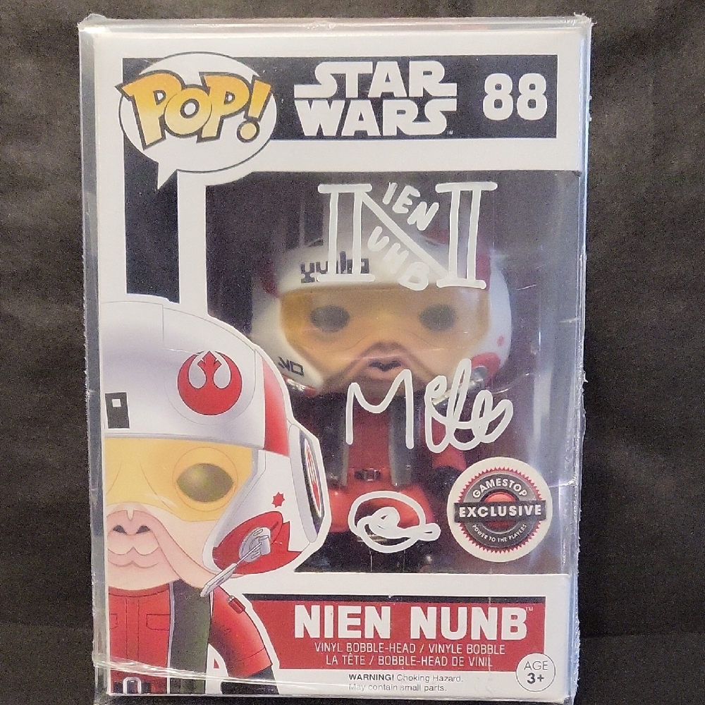 Funko Pop Star Wars Nien Nunb Mike Quinn Autographed Vinyl Figure